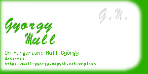 gyorgy mull business card